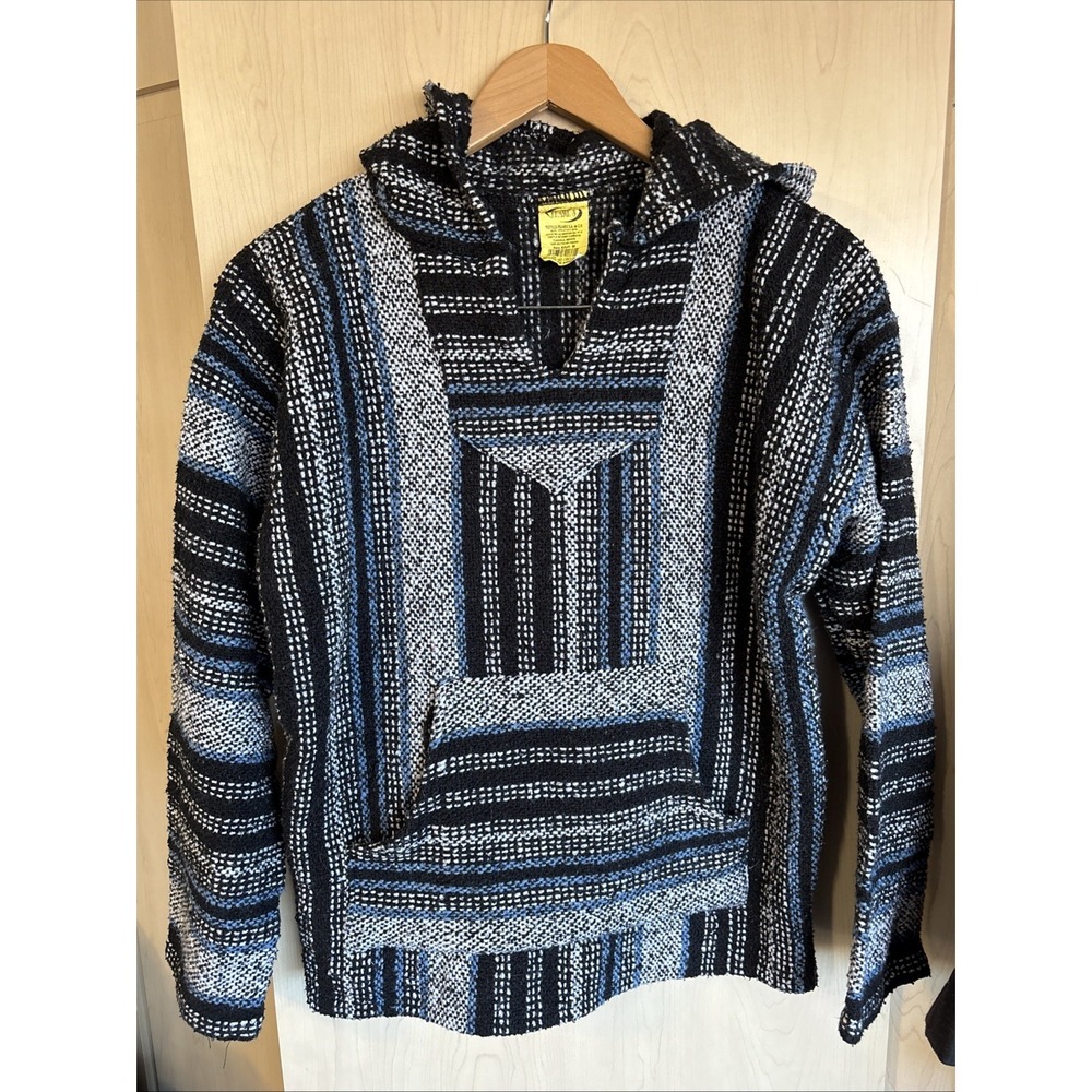 Franks Textiles Baja‎ Hoodie Size Medium Made in Mexico 100% Recycled Fibers